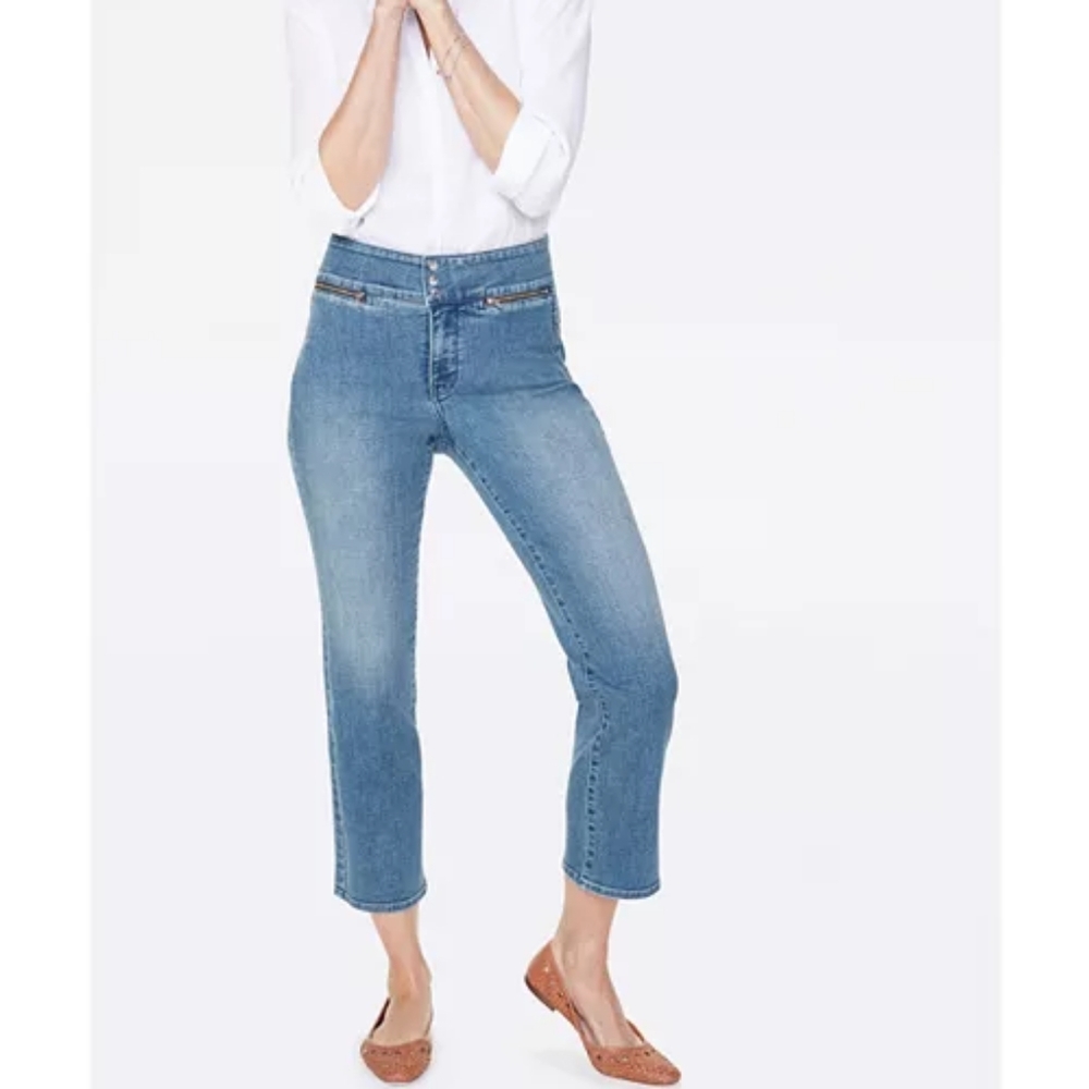 NYDJ Marilyn Tummy Control Cropped Zippered Jeans